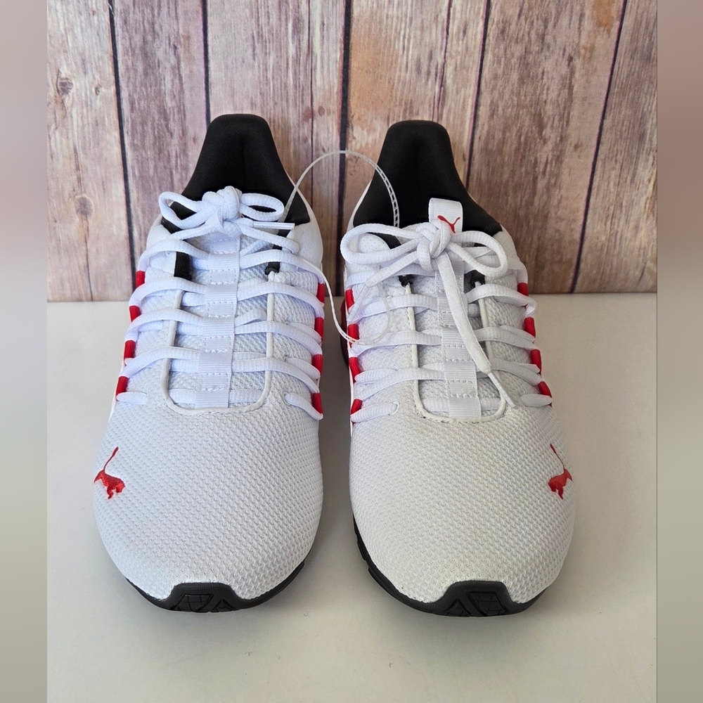 Puma White Athletic Sneakers with Red Accents NWOT